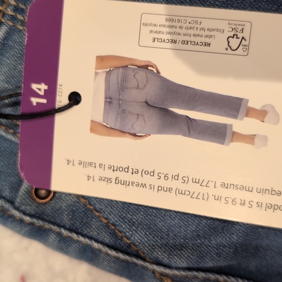 Sz 14 Santana Jeans Mid-Rise straight leg Capri style classic Fit jeans. - Picture 4 of 8